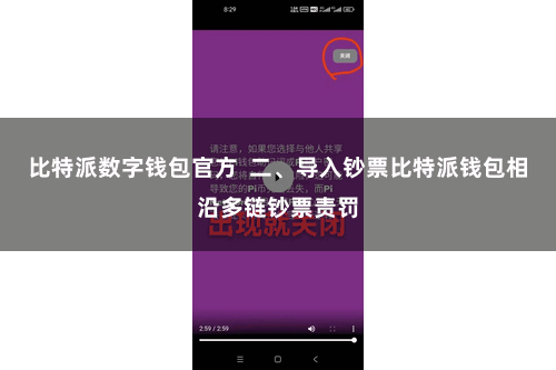 比特派数字钱包官方 二、导入钞票比特派钱包相沿多链钞票责罚