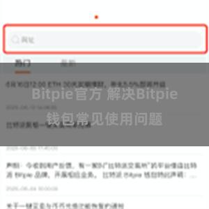 Bitpie官方 解决Bitpie钱包常见使用问题