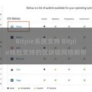 Bitpie系统支持 Bitpie钱包支持的区块链网络解析