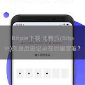 Bitpie下载 比特派(Bitpie)交易历史记录在哪里查看？